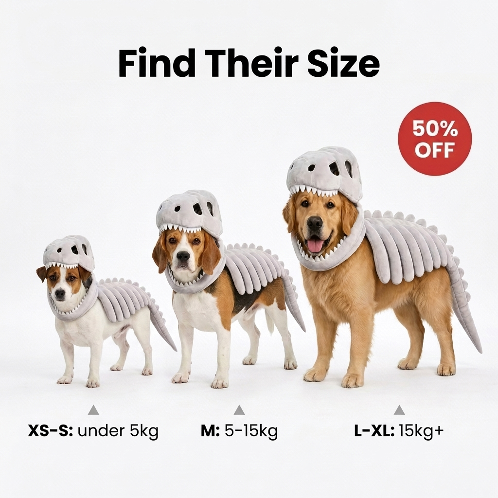 PupRex™ - Dinosaur Skeleton Dog Outfit